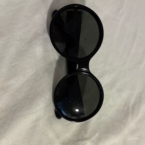 Saint Laurent Black Sunglasses with Gold Accents